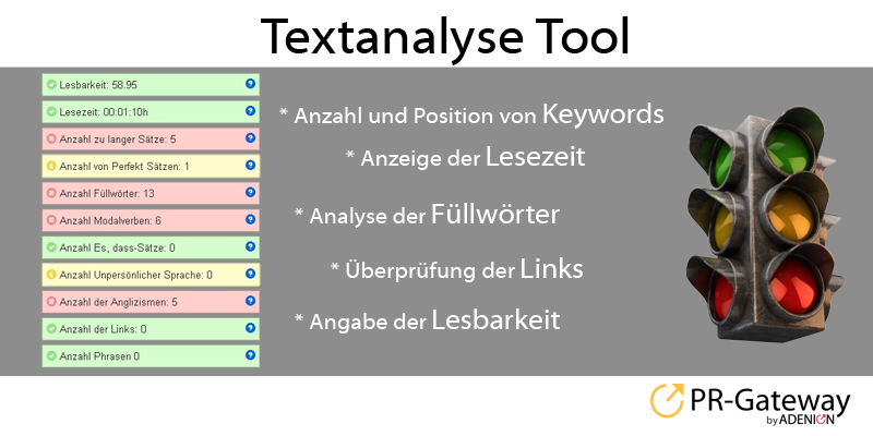 Das Textanalyse Tool von PR-Gateway