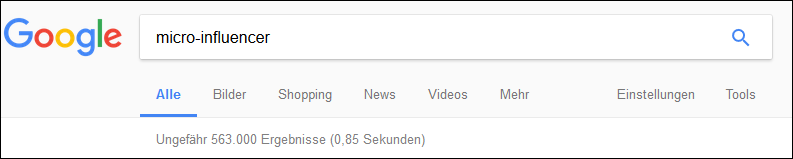 Micro-Influencer - ein attraktives Thema bei Google