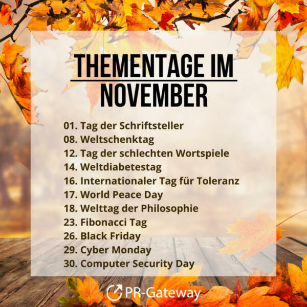 Thementage im November