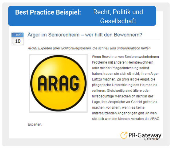 Best Practice Beispiel: Recht, Politik und Gesellschaft