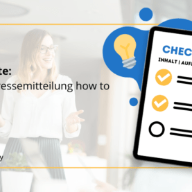 Checkliste für Online-Pressemitteilungen