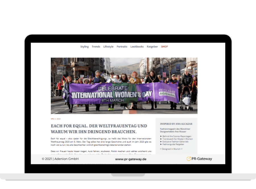 Pressemitteilung zum Weltfrauentag