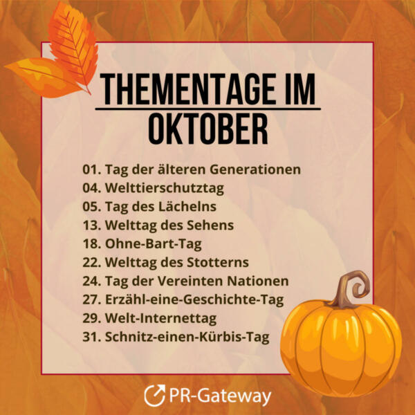 HerbstPR Thementage im Oktober