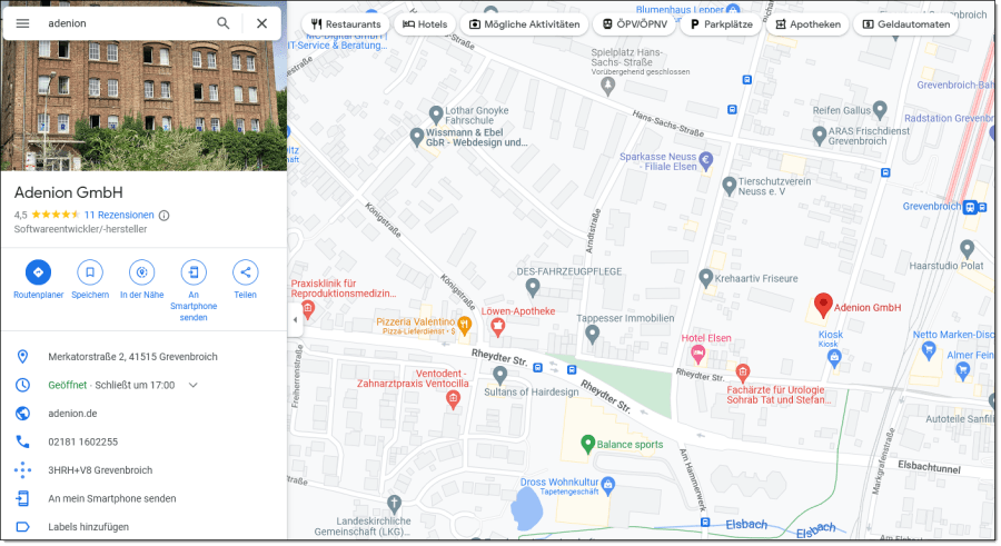 Google Unternehmensprofil - Maps