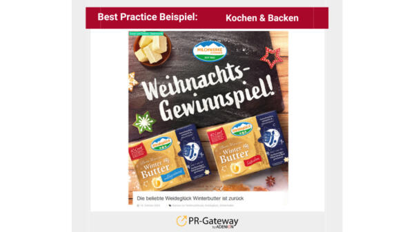 WeihnachtsPR Tipp Kochen und Backen