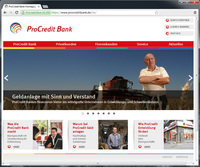 formativ Internetagentur Frankfurt erstellt neue Website der ProCredit Bank Deutschland
