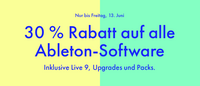 Nur bis Freitag, 13. Juni: 30 % Rabatt auf alle Ableton-Software