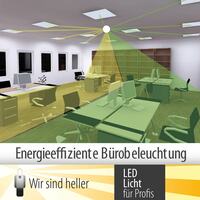 Energiesparende LED-Bürobeleuchtung und Lichtsteuerung