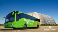 Fernbus-Haltestelle am Tropical Islands