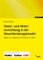 Im NWB Verlag gratis erschienen:  Neue eBroschüre zur Daten- und Aktenvernichtung in der Steuerberatungskanzlei
