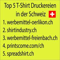 Die Top 5 T-Shirt Druckereien in der Schweiz!