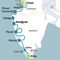 Genussvolle Radreise entlang der Adria: Von Triest bis Pula durch drei Länder