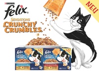 Neu und für die extra Portion Knusper-Spaß: FELIX Sensations Crunchy Crumbles   