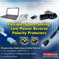 Anwendungsspezifischer Verpolungsschutzschalter von Fairchild Semiconductor schützt mobile Geräte vor Schäden durch verpolte Spannungen und kurzzeitige Überspannungen