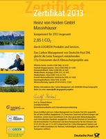 Heinz von Heiden bekommt GoGreen-Zertifikat verliehen