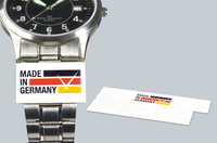 Etiketten "Made in Germany" für Schmuck und Uhren