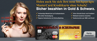 Echte MasterCard Kreditkarte mit Hochprägung ohne Schufa