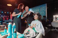 BUNTE new faces award FILM, 26 April 2018 - Berlin Angelo Fraccica, Moroccanoil ® Creative Design Team Educator, stylt Nominierte und VIPs
