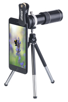 Vorsatz-Tele-Objektiv 20x CVL-200.tel für Smartphones, Aluminium-Gehäuse und Stativ