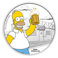 Homer Simpson auf australischer Silbermünze in Deutschland nachgefragt