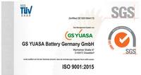 GS YUASA ist nach ISO 9001:2015 zertifiziert