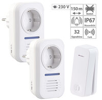 CASAcontrol 2 Steckdosen-Funkklingeln, kinetischer Taster