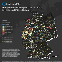 Mietpreisentwicklung in Deutschland 2022: Spitzenreiter ist Greifswald mit 22% Anstieg