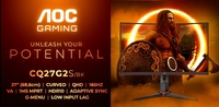Sweet Spot der Gaming Performance: der AOC GAMING CQ27G2S/BK mit 1500R-Krümmung