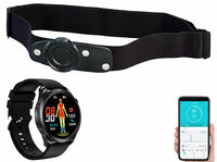 newgen medicals Fitness-Smartwatch SW-500 plus optionalem Brustgurt