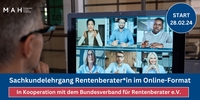 Sachkundelehrgang Rentenberater*in Berlin / ONLINE 2024