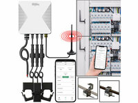 Luminea Home Control Smarter 3-Phasen-WLAN-Stromzähler & Echtzeit-Energiemonitor