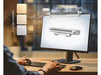 Sichler Haushaltsgeräte 2in1-USB-LED-Leuchte mit Ventilator, optional mit Akku