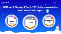 UPDF: Als G2 Leader & Top-4-PDF-Editor ausgezeichnet im G2-Winterbericht 2026